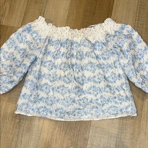 Miami Blue Floral Women's Blouse